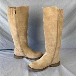 Tan‎ Suede Women's Combat Boots